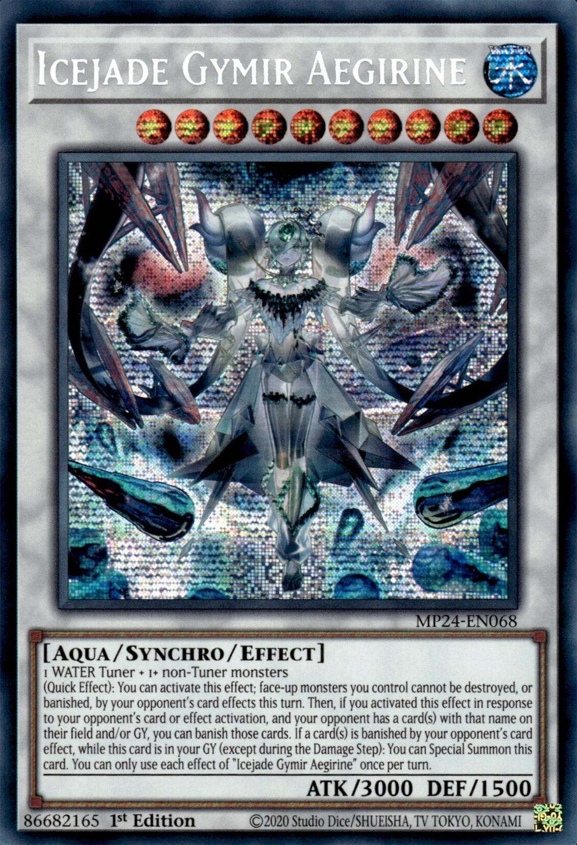 Icejade Gymir Aegirine [MP24-EN068] Prismatic Secret Rare | Shuffle n Cut Hobbies & Games