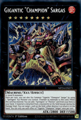 Gigantic "Champion" Sargas [MP24-EN071] Prismatic Secret Rare | Shuffle n Cut Hobbies & Games