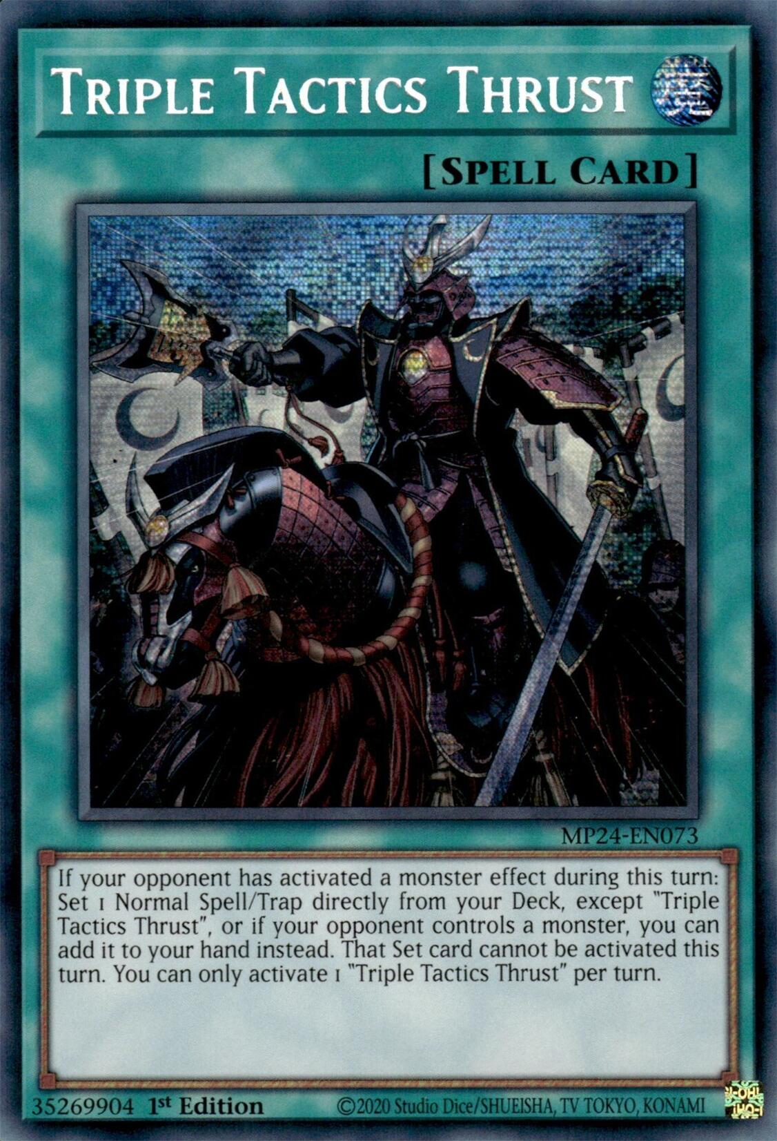 Triple Tactics Thrust [MP24-EN073] Prismatic Secret Rare | Shuffle n Cut Hobbies & Games