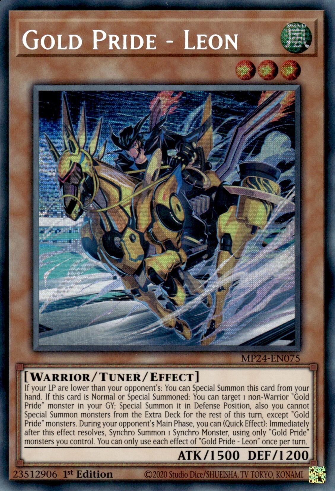 Gold Pride - Leon [MP24-EN075] Prismatic Secret Rare | Shuffle n Cut Hobbies & Games