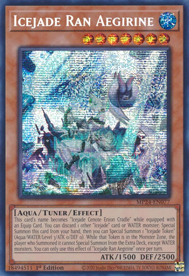 Icejade Ran Aegirine [MP24-EN077] Prismatic Secret Rare | Shuffle n Cut Hobbies & Games