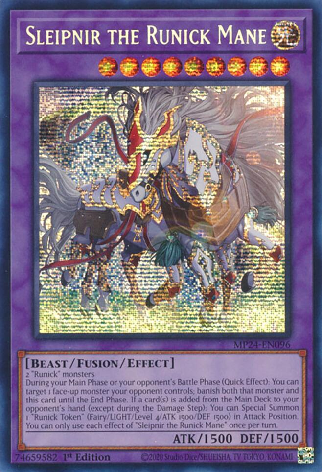 Sleipnir the Runick Mane [MP24-EN096] Prismatic Secret Rare | Shuffle n Cut Hobbies & Games