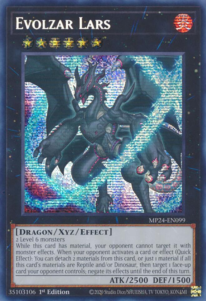 Evolzar Lars [MP24-EN099] Prismatic Secret Rare | Shuffle n Cut Hobbies & Games