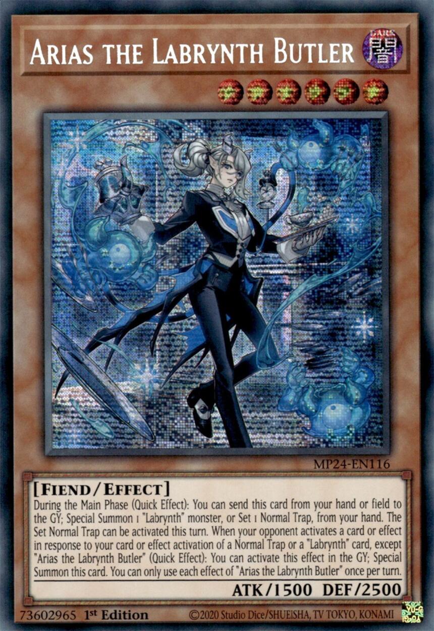 Arias the Labrynth Butler [MP24-EN116] Prismatic Secret Rare | Shuffle n Cut Hobbies & Games