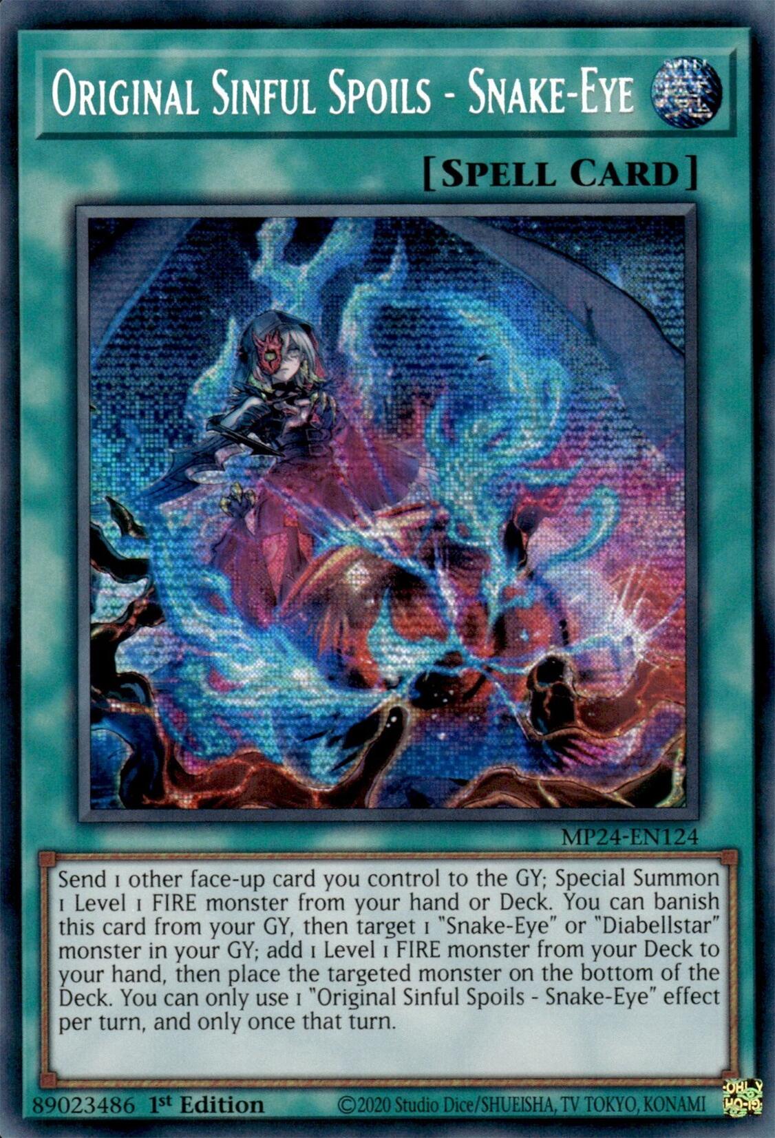 Original Sinful Spoils - Snake-Eye [MP24-EN124] Prismatic Secret Rare | Shuffle n Cut Hobbies & Games