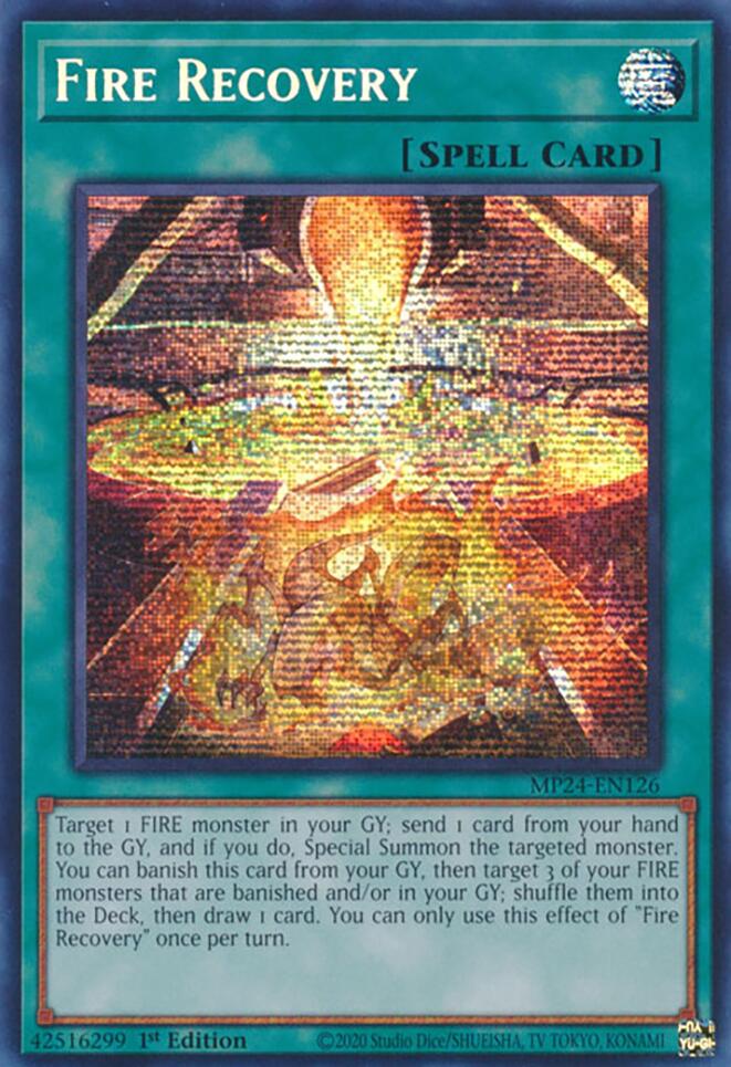 Fire Recovery [MP24-EN126] Prismatic Secret Rare | Shuffle n Cut Hobbies & Games