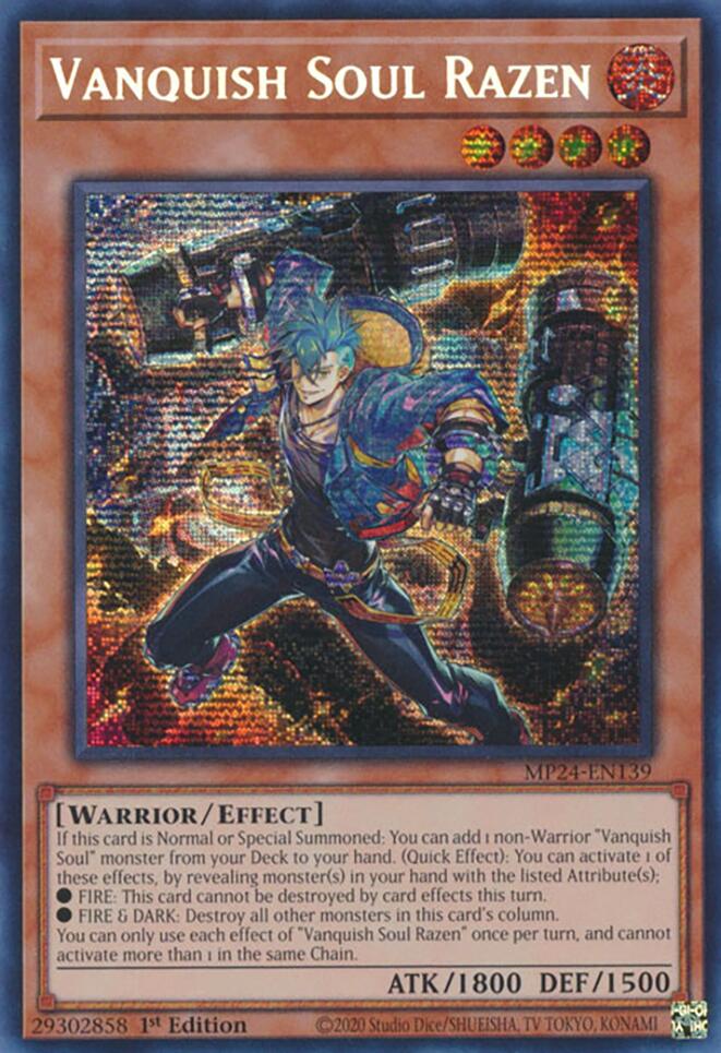 Vanquish Soul Razen [MP24-EN139] Prismatic Secret Rare | Shuffle n Cut Hobbies & Games