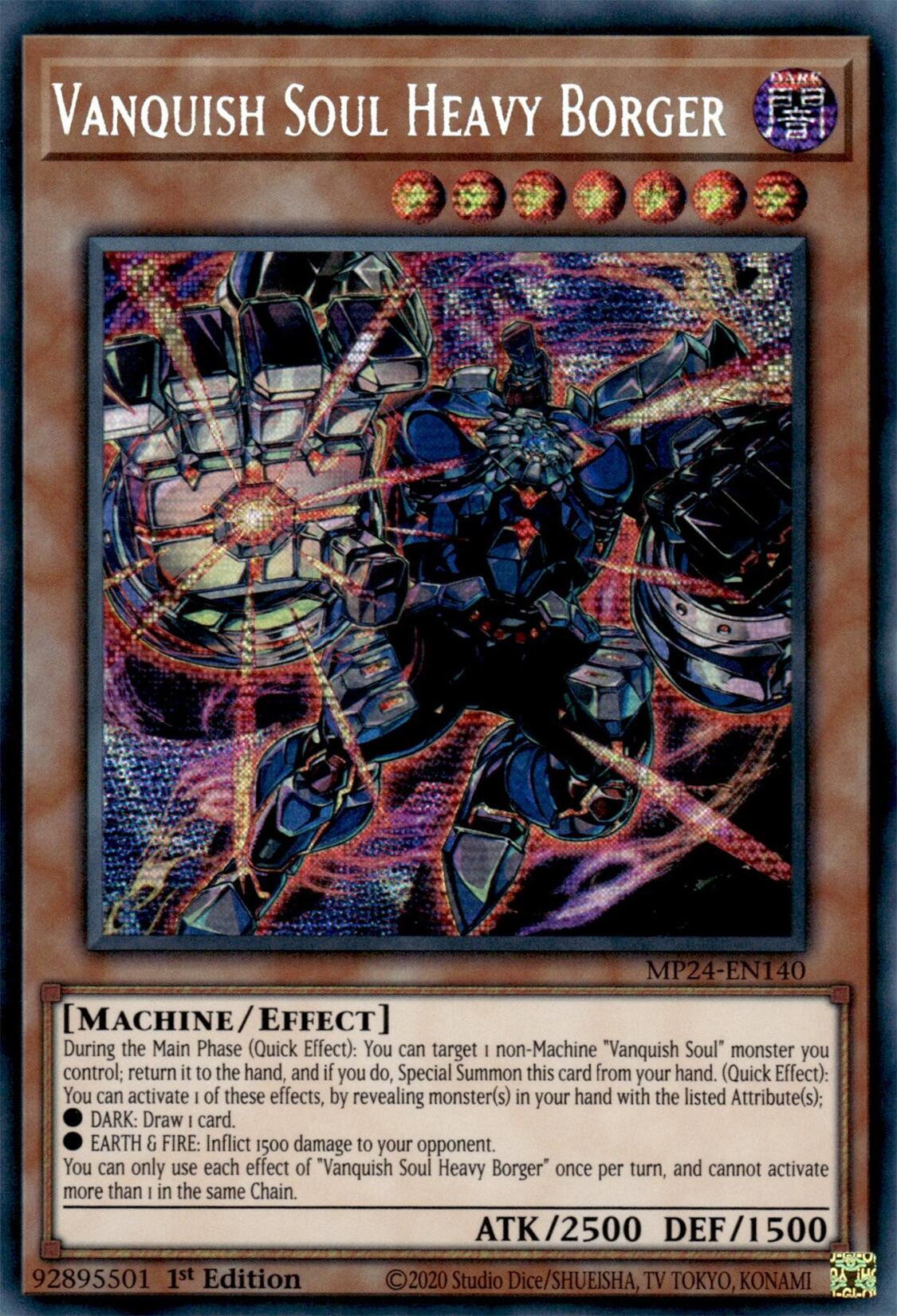 Vanquish Soul Heavy Borger [MP24-EN140] Prismatic Secret Rare | Shuffle n Cut Hobbies & Games