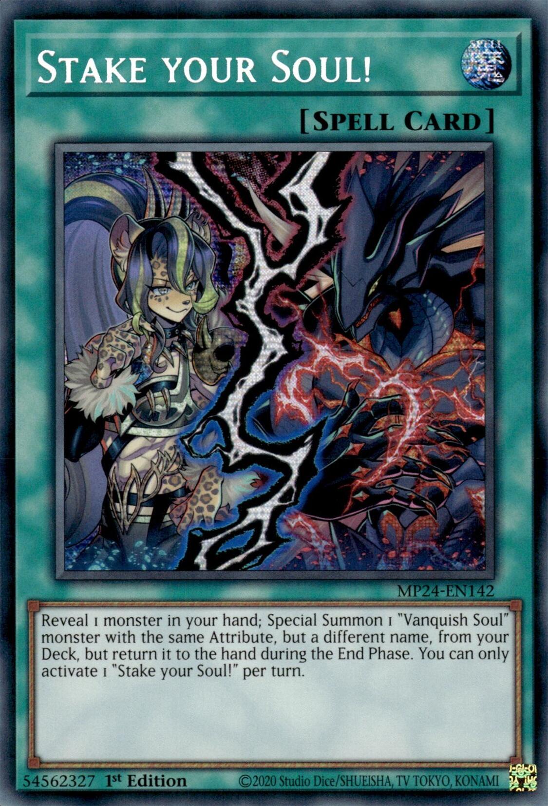 Stake your Soul! [MP24-EN142] Prismatic Secret Rare | Shuffle n Cut Hobbies & Games