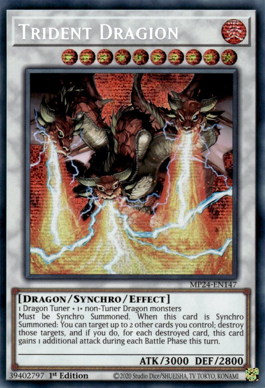 Trident Dragion [MP24-EN147] Prismatic Secret Rare | Shuffle n Cut Hobbies & Games