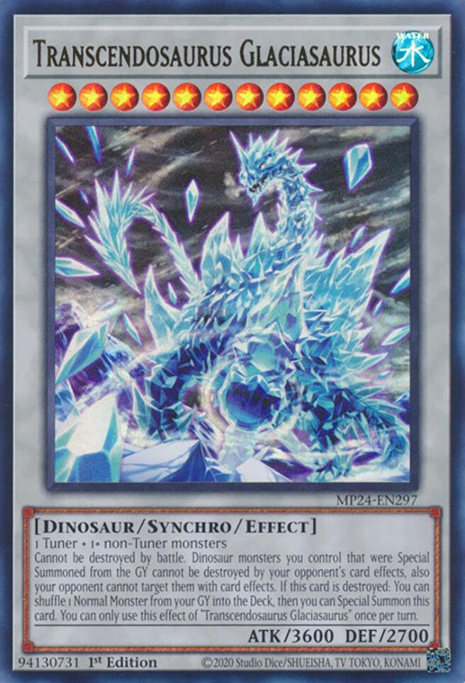 Transcendosaurus Glaciasaurus [MP24-EN297] Ultra Rare | Shuffle n Cut Hobbies & Games