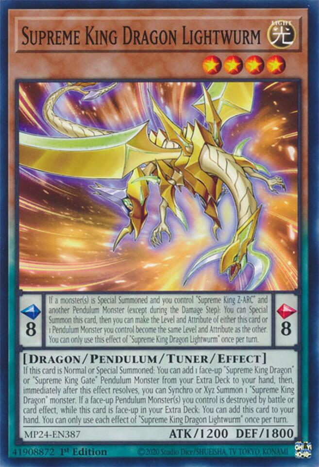 Supreme King Dragon Lightwurm [MP24-EN387] Common | Shuffle n Cut Hobbies & Games