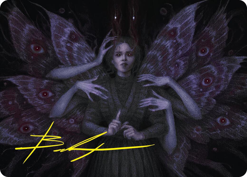 Demonic Counsel Art Card (7/54) (Gold-Stamped Signature) [Duskmourn: House of Horror Art Series] | Shuffle n Cut Hobbies & Games