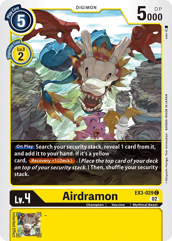 Airdramon [EX3-029] [Draconic Roar] | Shuffle n Cut Hobbies & Games