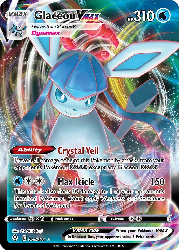 Glaceon VMAX (041/203) [Sword & Shield: Evolving Skies] | Shuffle n Cut Hobbies & Games