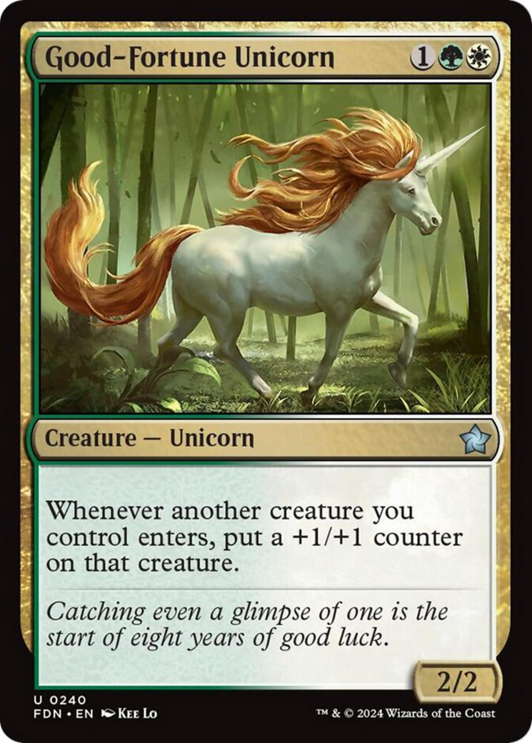 Good-Fortune Unicorn [Foundations] | Shuffle n Cut Hobbies & Games