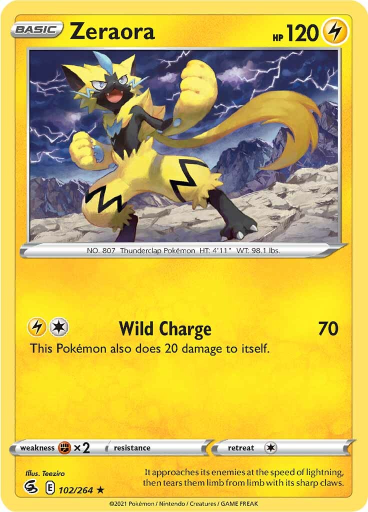 Zeraora (102/264) [Sword & Shield: Fusion Strike] | Shuffle n Cut Hobbies & Games