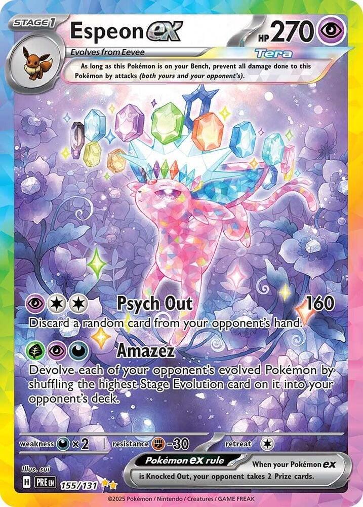 Espeon ex (155/131) [Scarlet & Violet: Prismatic Evolutions] | Shuffle n Cut Hobbies & Games