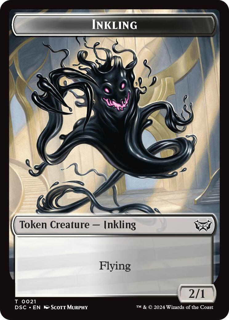 Inkling // Scarecrow Double-Sided Token [Duskmourn: House of Horror Commander Tokens] | Shuffle n Cut Hobbies & Games