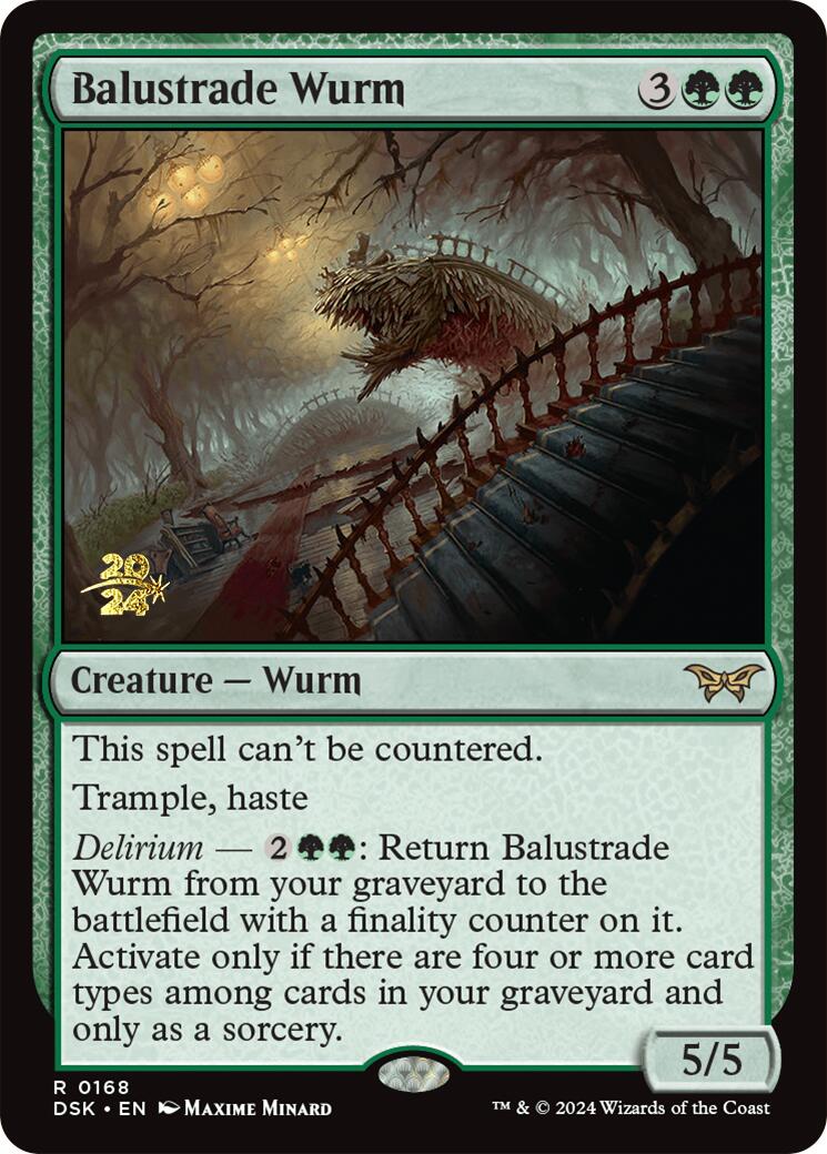 Balustrade Wurm [Duskmourn: House of Horror Prerelease Promos] | Shuffle n Cut Hobbies & Games