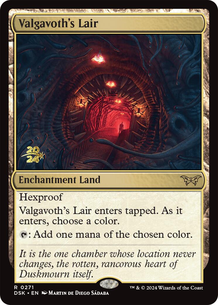 Valgavoth's Lair [Duskmourn: House of Horror Prerelease Promos] | Shuffle n Cut Hobbies & Games