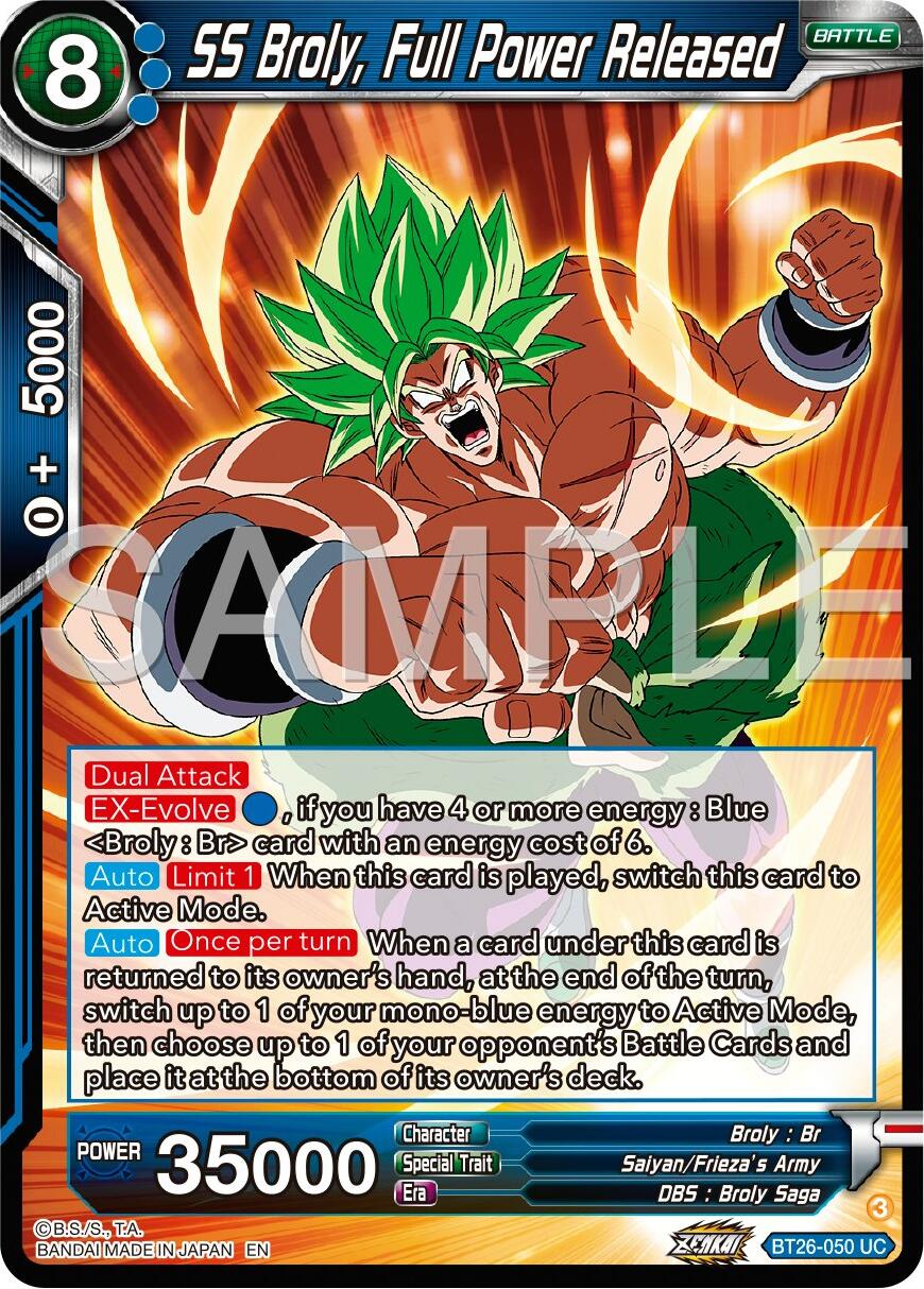 SS Broly, Full Power Released (BT26-050) [Ultimate Advent] | Shuffle n Cut Hobbies & Games