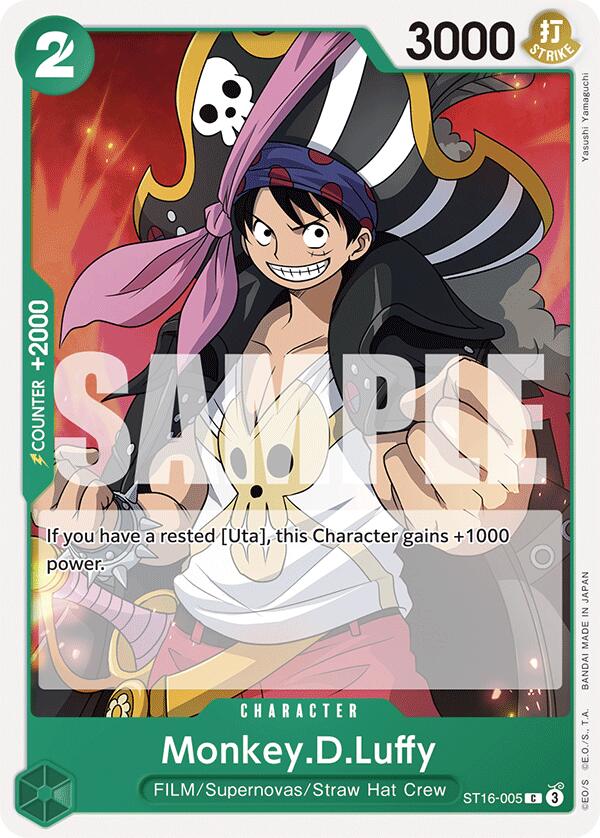 Monkey.D.Luffy [Starter Deck: GREEN Uta] | Shuffle n Cut Hobbies & Games