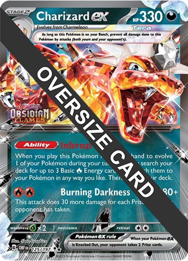 Charizard ex (125/197 - Jumbo Card) [Scarlet & Violet: Obsidian Flames] | Shuffle n Cut Hobbies & Games