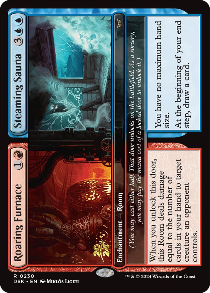 Roaring Furnace // Steaming Sauna [Duskmourn: House of Horror Prerelease Promos] | Shuffle n Cut Hobbies & Games