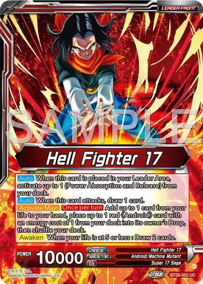 Hell Fighter 17 // Super 17, Anti-Saiyan Killing Machine (Alternate Art) (BT26-002) [Ultimate Advent] | Shuffle n Cut Hobbies & Games