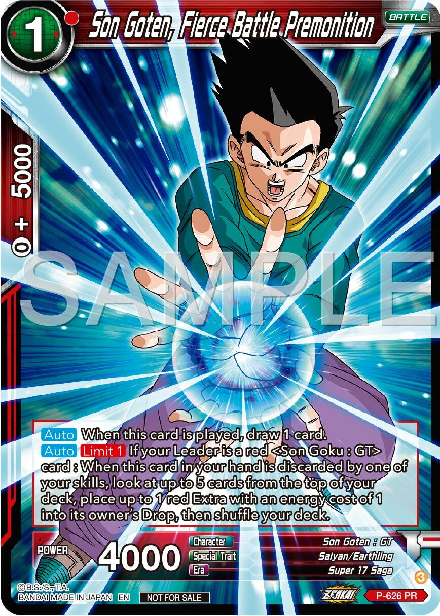 Son Goten, Fierce Battle Premonition (Zenkai Series Tournament Pack Vol.9) (P-626) [Promotion Cards] | Shuffle n Cut Hobbies & Games