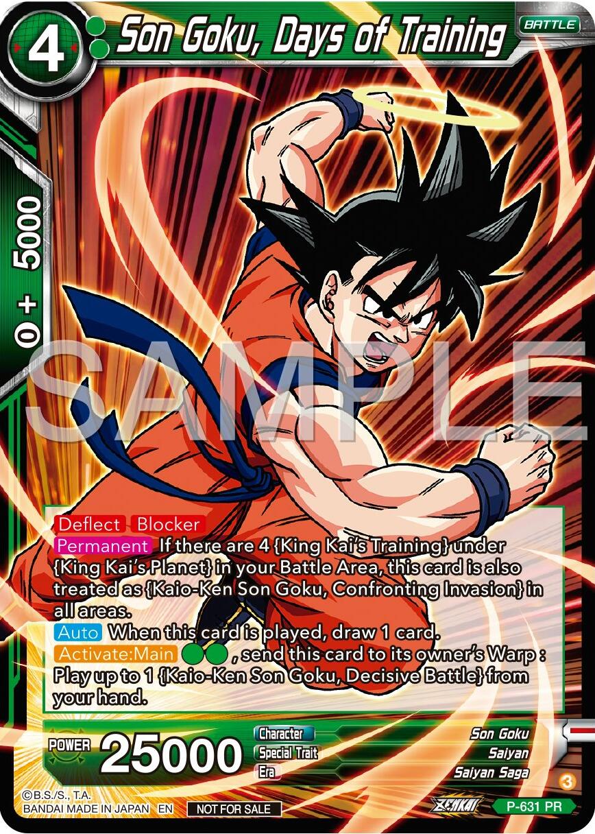 Son Goku, Days of Training (Zenkai Series Tournament Pack Vol.9) (P-631) [Promotion Cards] | Shuffle n Cut Hobbies & Games