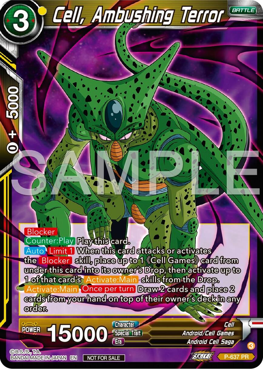 Cell, Ambushing Terror (Zenkai Series Tournament Pack Vol.9) (P-637) [Promotion Cards] | Shuffle n Cut Hobbies & Games