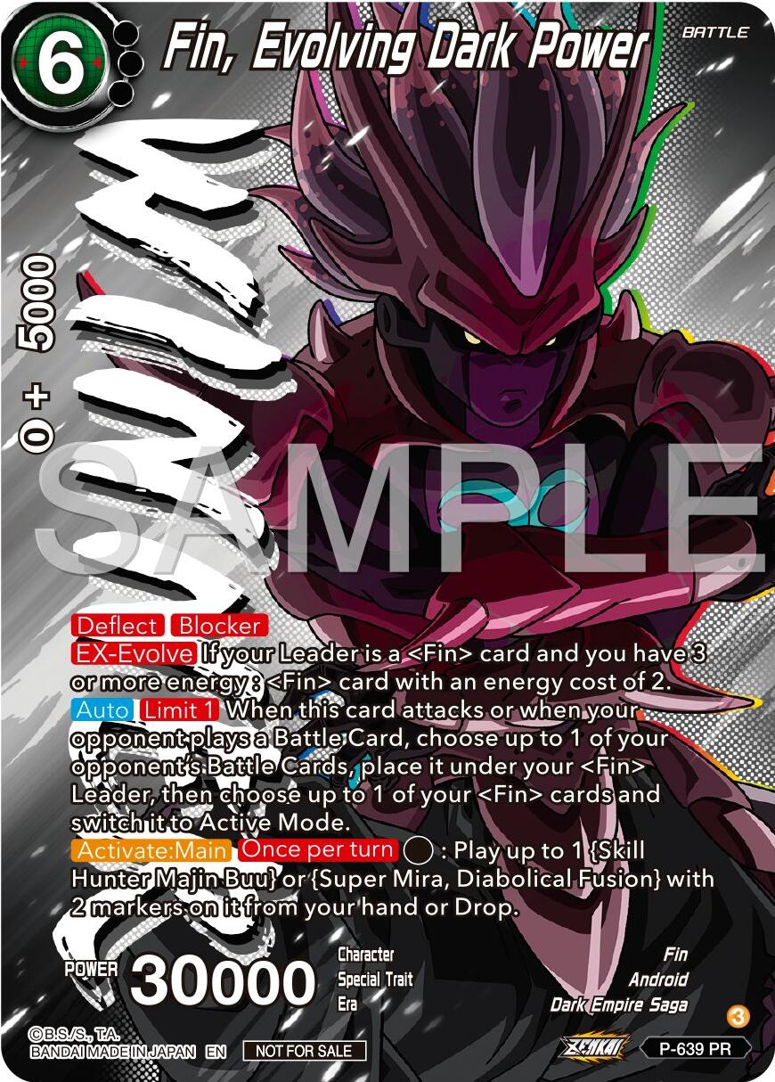 Fin, Evolving Dark Power (Zenkai Series Tournament Pack Vol.9) (Winner) (P-639) [Promotion Cards] | Shuffle n Cut Hobbies & Games