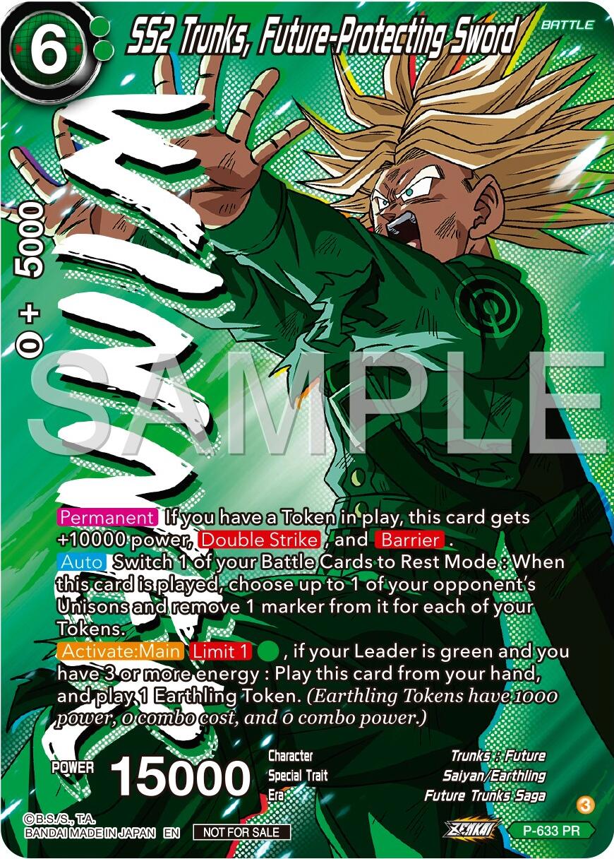 SS2 Trunks, Future-Protecting Sword (Zenkai Series Tournament Pack Vol.9) (Winner) (P-633) [Promotion Cards] | Shuffle n Cut Hobbies & Games