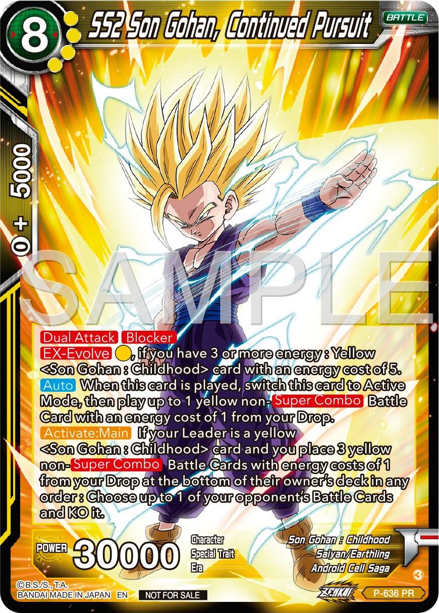 SS2 Son Gohan, Continued Pursuit (Zenkai Series Tournament Pack Vol.9) (P-636) [Promotion Cards] | Shuffle n Cut Hobbies & Games