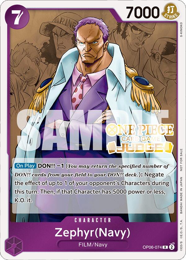 Zephyr (Navy) (Judge Pack Vol. 4) [One Piece Promotion Cards] | Shuffle n Cut Hobbies & Games