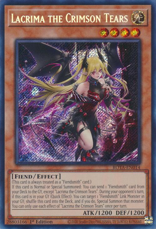 Lacrima the Crimson Tears [ROTA-EN014] Secret Rare | Shuffle n Cut Hobbies & Games