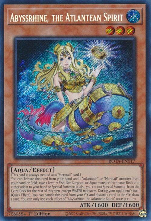 Abyssrhine, the Atlantean Spirit [ROTA-EN017] Secret Rare | Shuffle n Cut Hobbies & Games