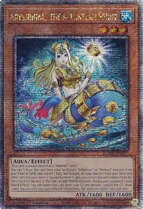 Abyssrhine, the Atlantean Spirit (Quarter Century Secret Rare) [ROTA-EN017] Quarter Century Secret Rare | Shuffle n Cut Hobbies & Games