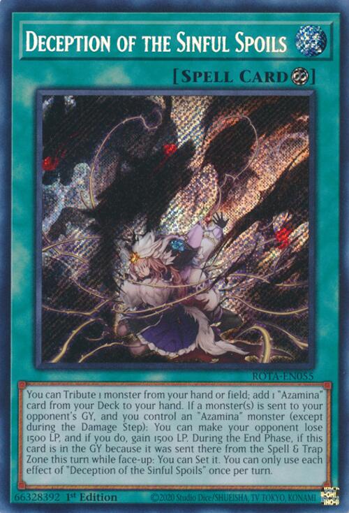 Deception of the Sinful Spoils [ROTA-EN055] Secret Rare | Shuffle n Cut Hobbies & Games