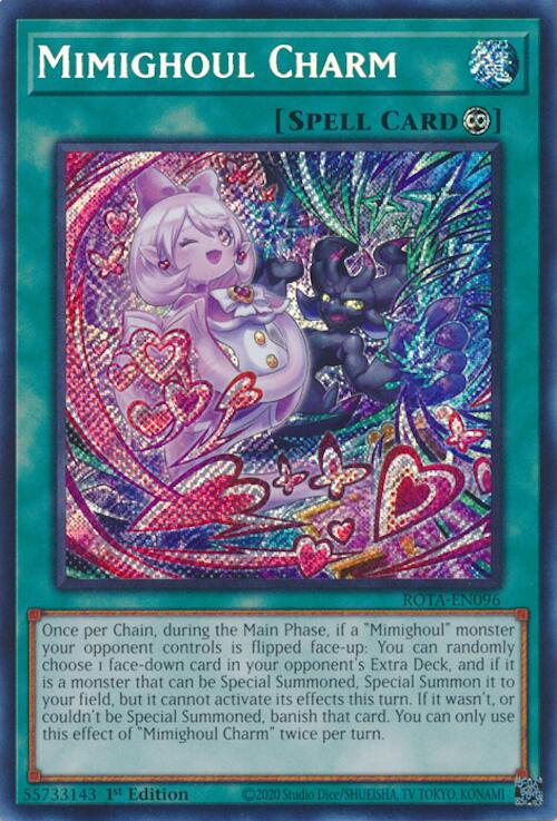 Mimighoul Charm [ROTA-EN096] Secret Rare | Shuffle n Cut Hobbies & Games