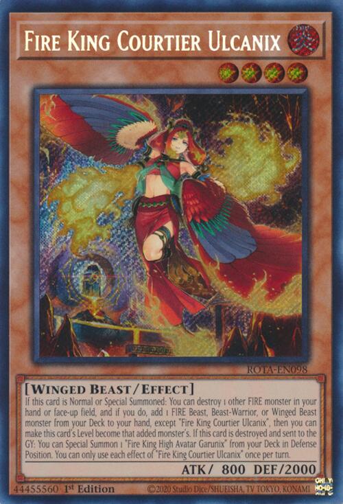 Fire King Courtier Ulcanix [ROTA-EN098] Secret Rare | Shuffle n Cut Hobbies & Games