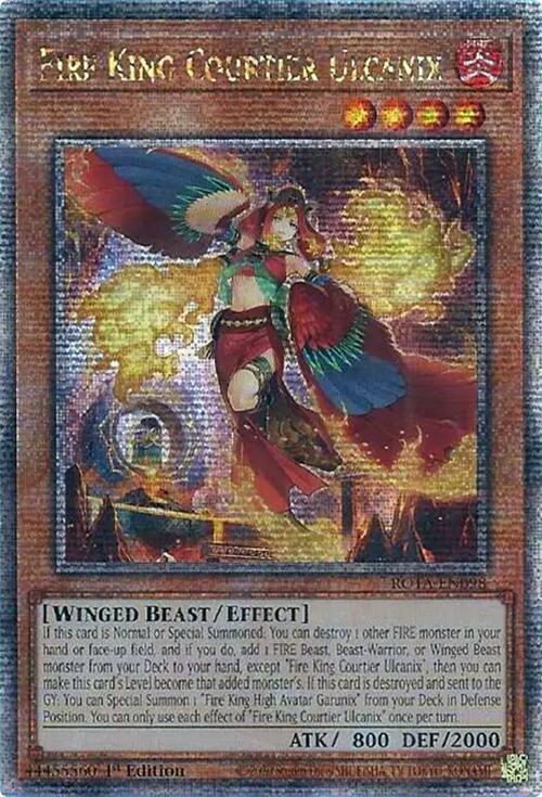 Fire King Courtier Ulcanix (Quarter Century Secret Rare) [ROTA-EN098] Quarter Century Secret Rare | Shuffle n Cut Hobbies & Games