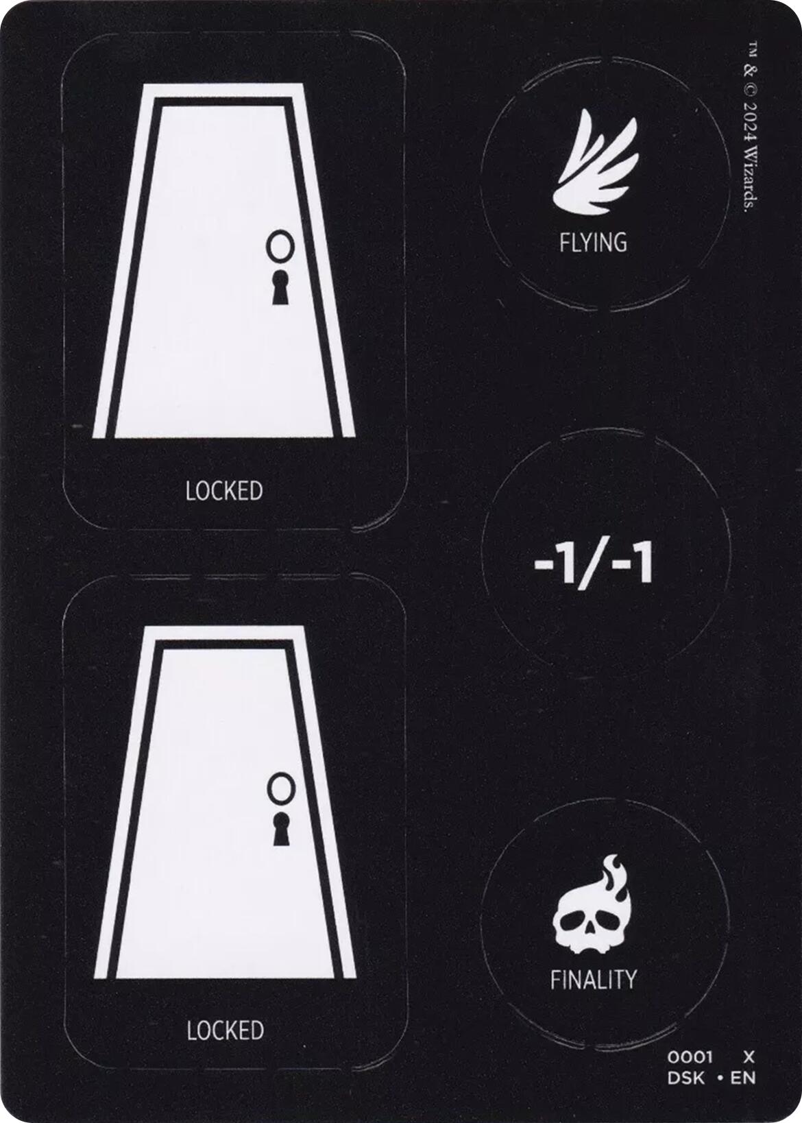 Punch Card Token (1 // 2) [Duskmourn: House of Horror Tokens] | Shuffle n Cut Hobbies & Games