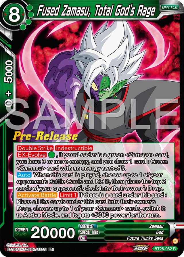 Fused Zamasu, Total God's Rage (BT26-082) [Ultimate Advent Prerelease Promos] | Shuffle n Cut Hobbies & Games