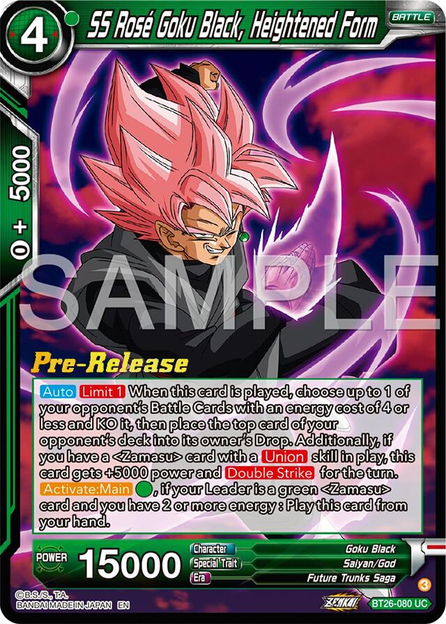 SS Rose Goku Black, Heightened Form (BT26-080) [Ultimate Advent Prerelease Promos] | Shuffle n Cut Hobbies & Games