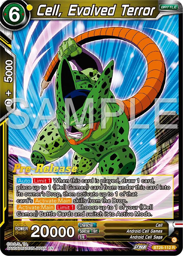 Cell, Evolved Terror (BT26-112) [Ultimate Advent Prerelease Promos] | Shuffle n Cut Hobbies & Games