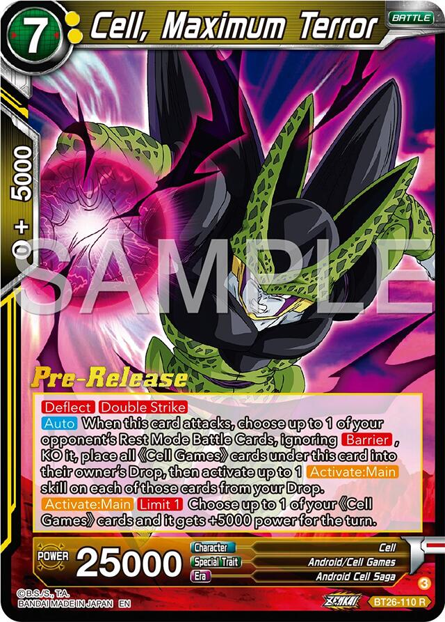 Cell, Maximum Terror (BT26-110) [Ultimate Advent Prerelease Promos] | Shuffle n Cut Hobbies & Games