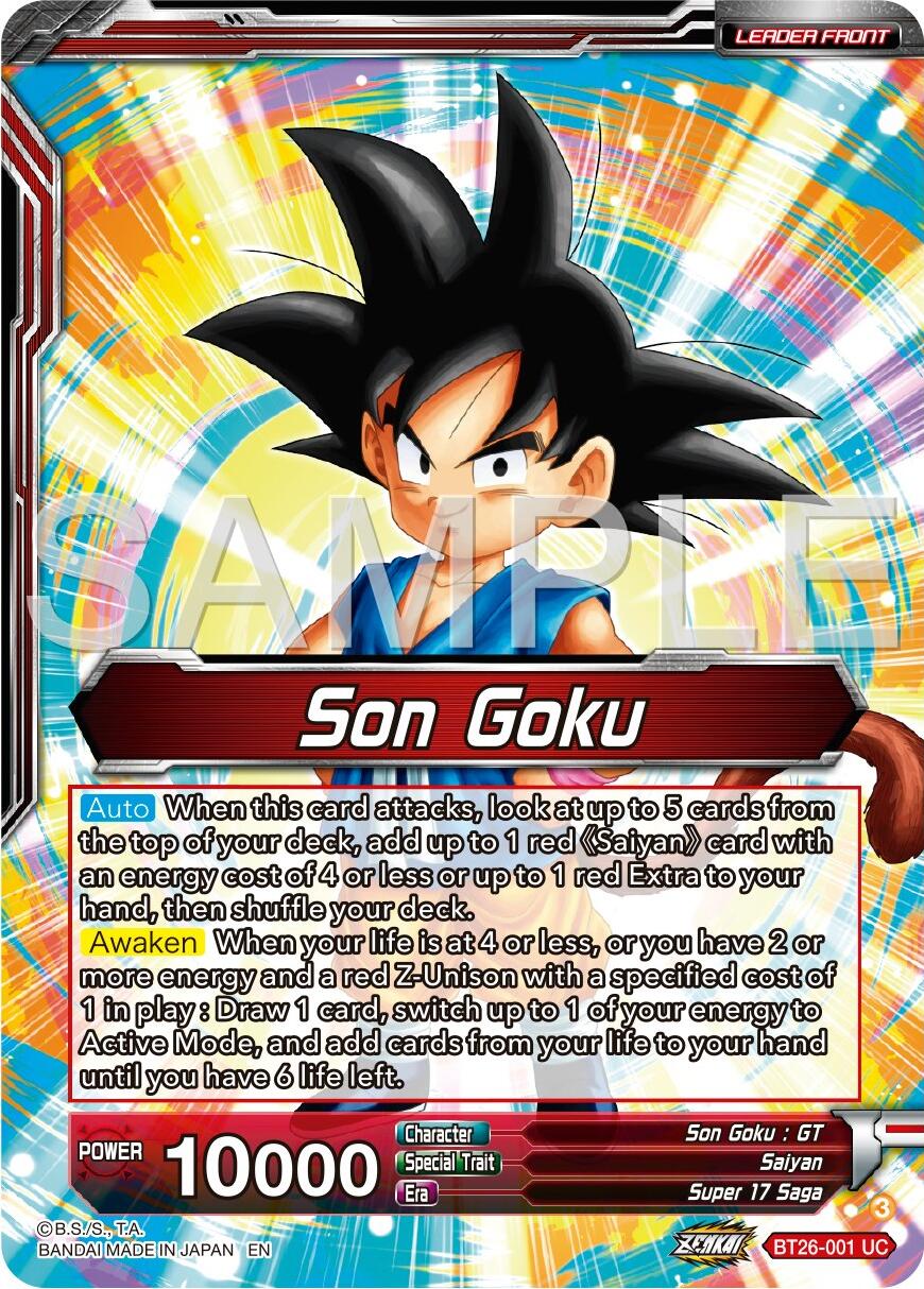 Son Goku // Son Goku & Android 18, Unexpected Tag Team (BT26-001) [Ultimate Advent Prerelease Promos] | Shuffle n Cut Hobbies & Games